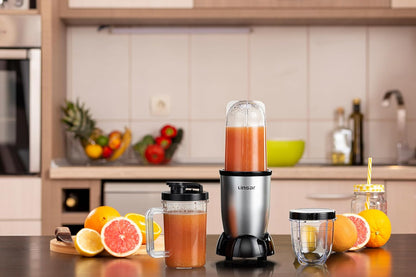 Skiennix High-Speed Blender - Silver Mini Smoothie Maker with Extra Blender Cups for Home & Gym