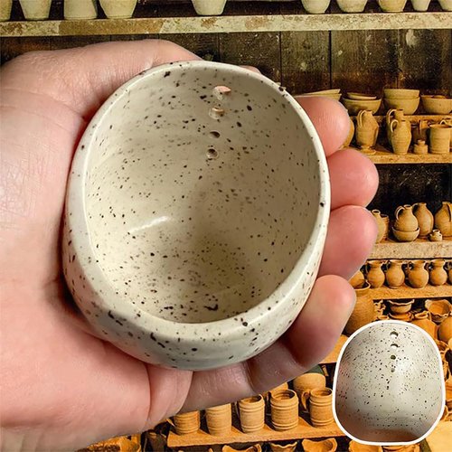 Handmade Ceramic Herb Bowl,Quick Leaf & Stem Separator with Easy-Clean Design,Dishwasher Microwave Safe Stripper Tool for Basil, Parsley, Mint(2*Green)