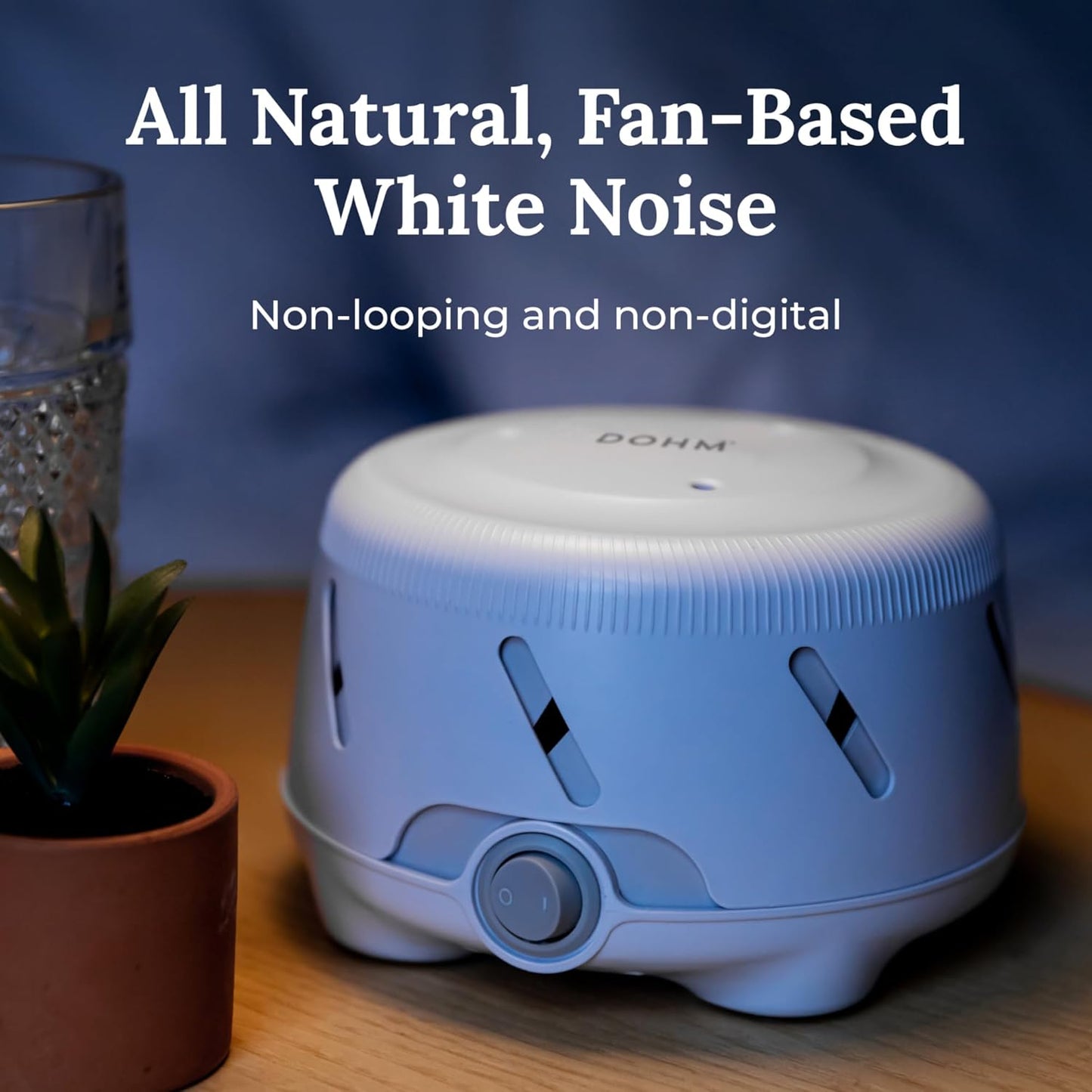 Yogasleep Dohm UNO White Noise Sound Machine - Real Fan for Non-Looping Sound | Travel & Sleep Aid