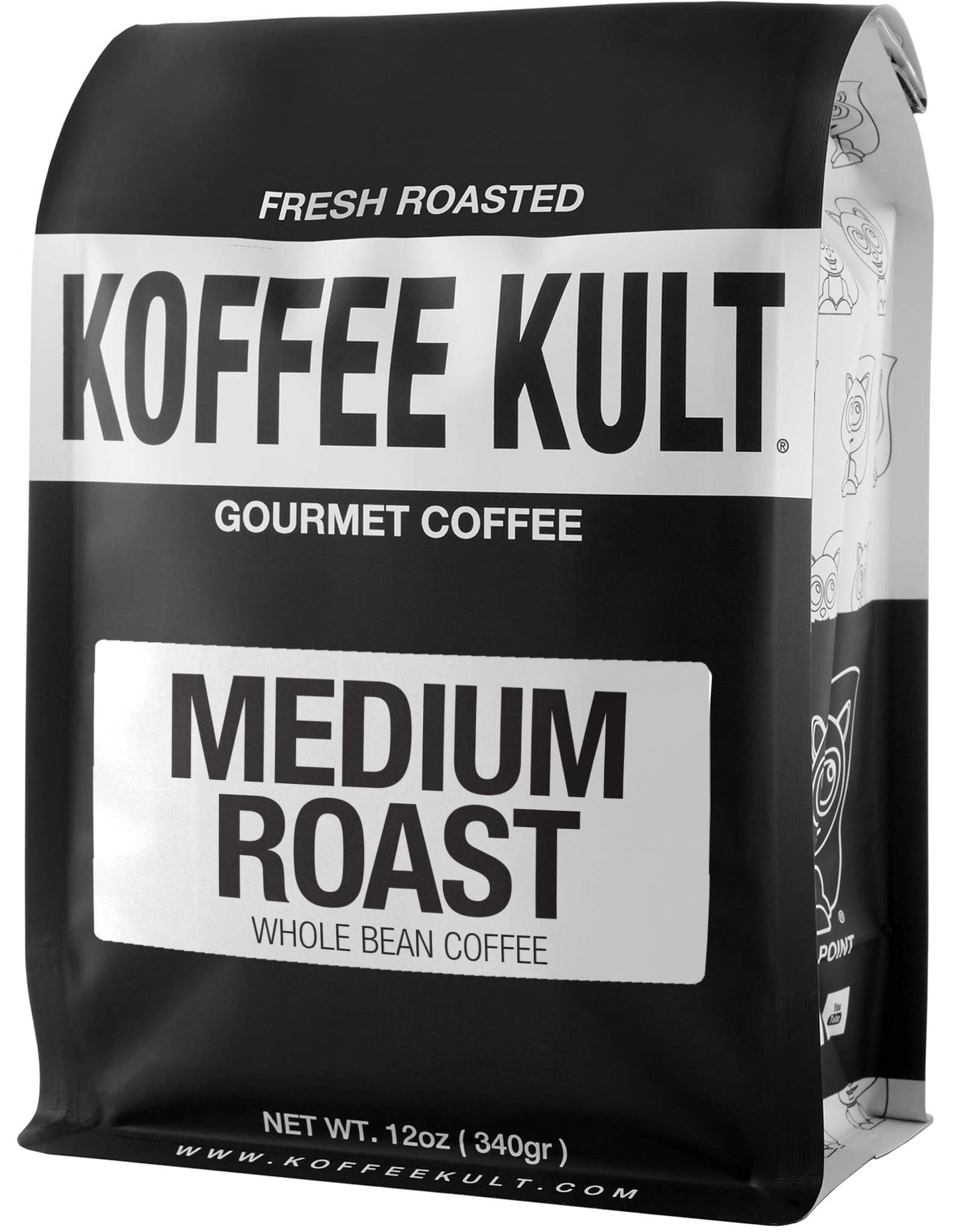 Koffee Kult Koffee Kult Medium Roast Smooth and Flavorful Medium Roast Whole Coffee Beans- Perfect for a Relaxing Cup Anytime (Medium Roast, 12oz)