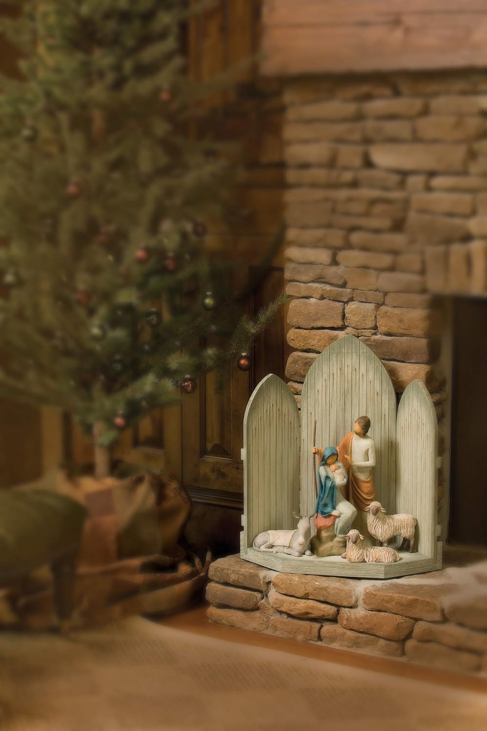 Willow Tree - Hand-Painted Nativity Backdrop for Christmas Story | Beautiful Sanctuary Design