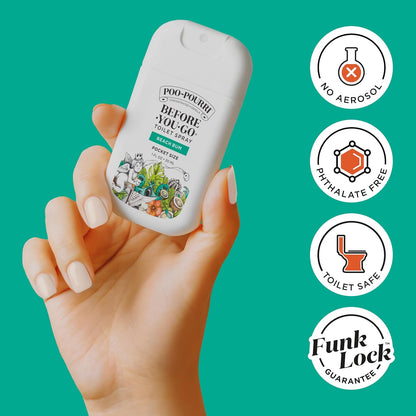 Poo-Pourri Pocket Toilet Spray - Travel Essential for On-The-Go Odor Control | Beach Bum, 1 Fl Oz, TSA Approved