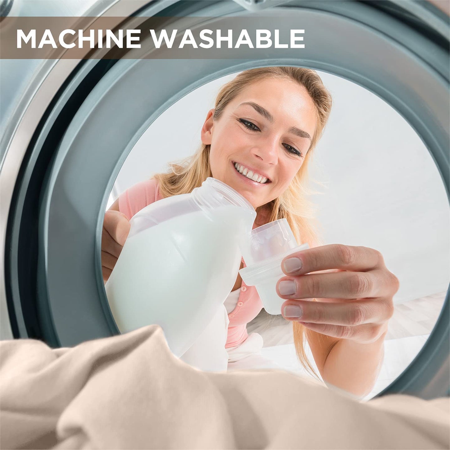 Westinghouse Heated Blanket Twin Size, Soft Flannel to Sherpa Electric Blanket with 10 Heating Levels, 1-12 Hours Auto Shut Off, Fast Heating, Machine Washable, 62x84 Inch, Beige