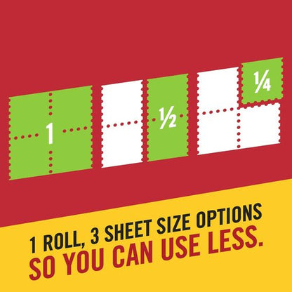 Brawny Flex Paper Towels - 8 Triple Rolls (24 Regular Rolls) | Tear-A-Square with 3 Sheet Size Options