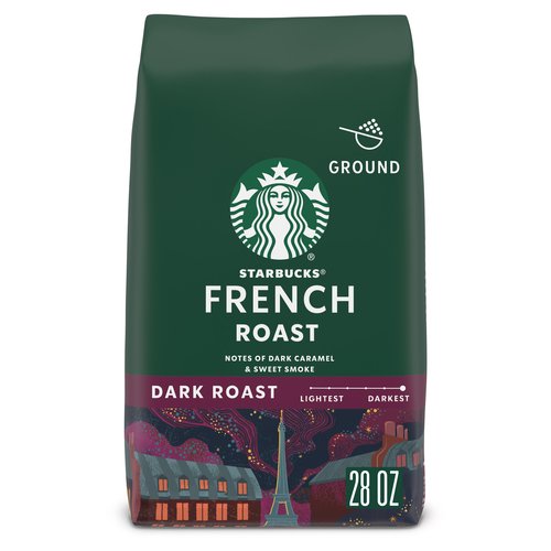 Starbucks Ground Coffee, Dark Roast Hot or Iced Coffee, French Roast, 28 oz