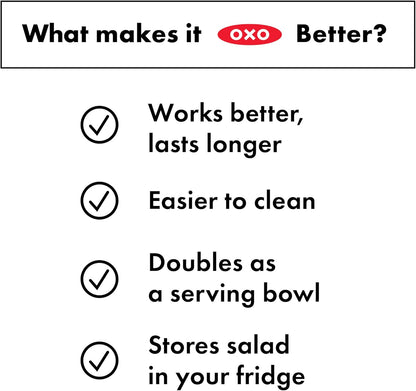 OXO Good Grips Salad Spinner - 6.22 Quart Lettuce & Fruit Washer with Strainer | Pack of 4