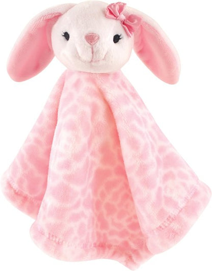 Hudson Baby Unisex Bunny Animal Face Security Blanket - Soft & Cozy | One Size