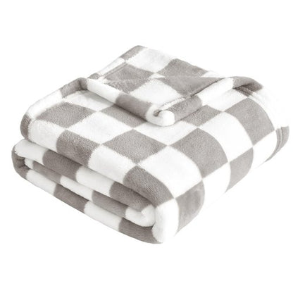 Yurhap Checkered Baby Blanket Fleece Baby Blankets Neutral for Boys Girls, Super Soft Warm Lightweight Infant Toddler Newborn Receiving Gifts for Crib Stroller, 30x40 Inch, Greige