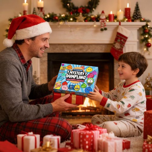 Dumpling Squishy Advent Calendar - 24-Day Mystery Countdown | Stress Relief Fidget Toy for Anxiety