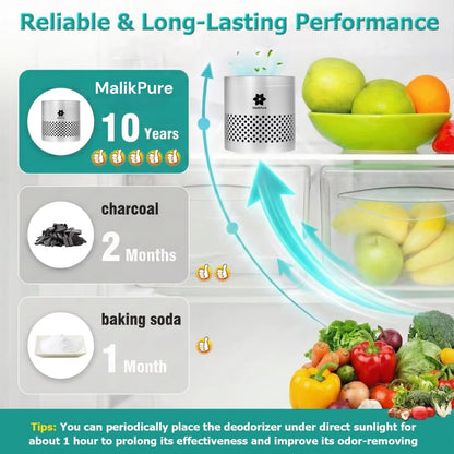 Skiennix Refrigerator Deodorizer - Long-Lasting Odor Eliminator for Fridge, Pantry & Cabinets | Lasts Up to 10 Years