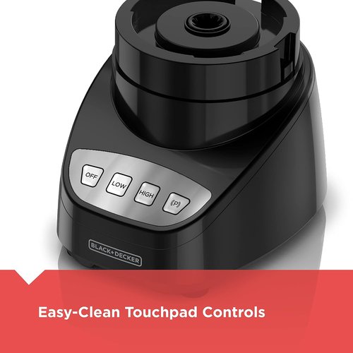 BLACK+DECKER 8-Cup Food Processor - Easy Assembly, Stainless Steel S-Blade, 450W Power