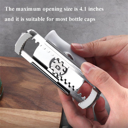 Skiennix Jar Opener - Easy Twist Design for Seniors with Arthritis | Adjustable Wood Handle Gripper