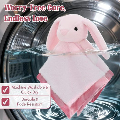Bunny Loveys | 14" Soft Baby Security Blanket & Snuggle Toy for Newborns - Perfect Gift for Boys & Girls