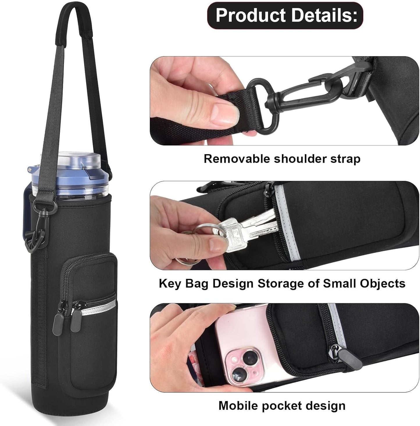 SAIKA Personal Blender Bag - Portable Carrying Case for Ninja Blast Max BC251/BC151 | Reflective Strip & Accessories Pocket
