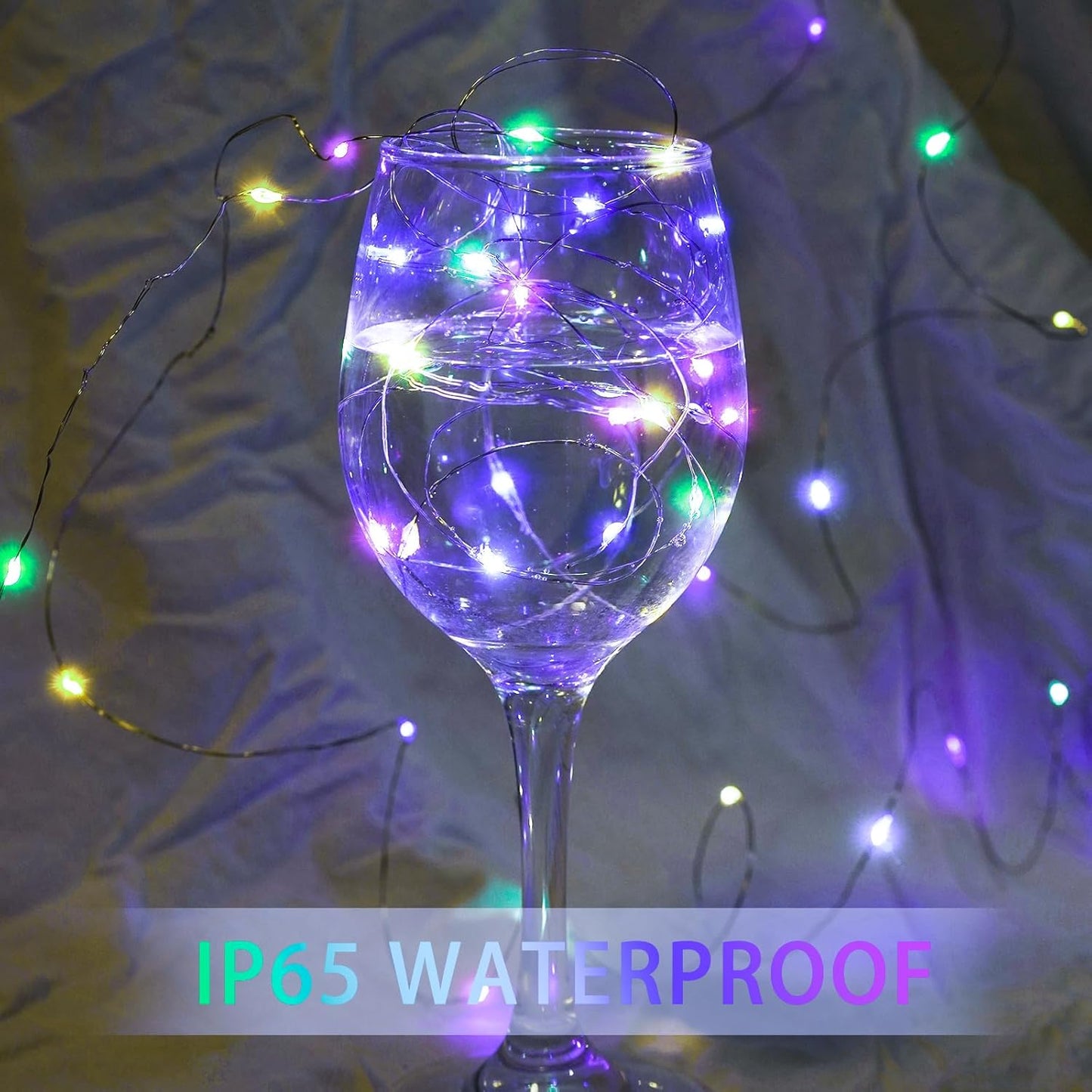 Skiennix 50 Pack Fairy Lights - 7Ft 20 LED Twinkle String Lights | Battery Operated & Waterproof for Parties, Weddings, and Decor