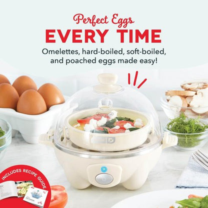 Dash Rapid Egg Cooker | Boiler, Poacher & Steamer - Holds 7 Eggs - Dishwasher Safe & BPA Free