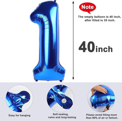 Number 26 Balloon - Dark Blue Foil Happy 26th Birthday Balloon | 40 Inch Large for Men & Women