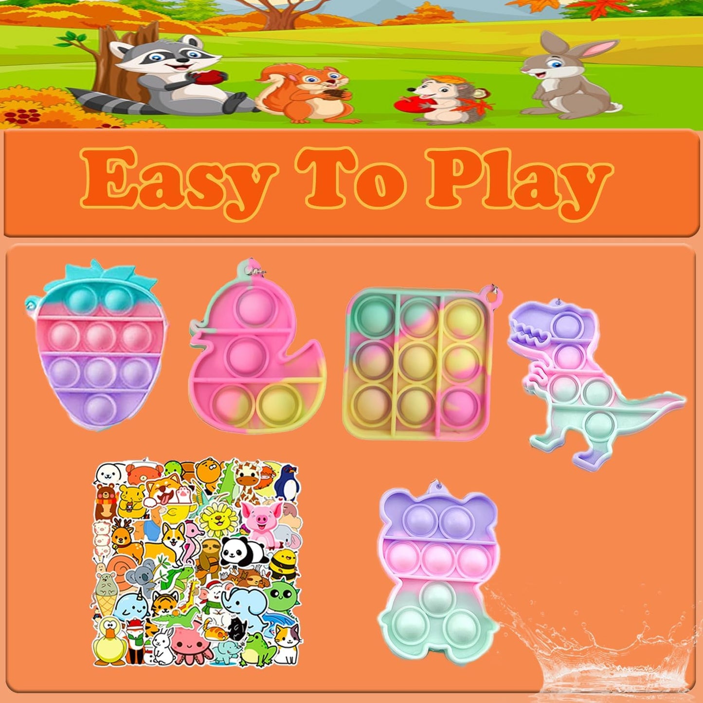 Skiennix 118 Pcs Fidget Treasure Box Toys - Perfect Party Favors & Goodie Bag Stuffers for Kids Ages 4-12