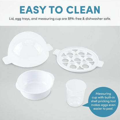 AROMA® Electric Egg Cooker - Easy Steaming & Poaching | XL Capacity for 7 Eggs