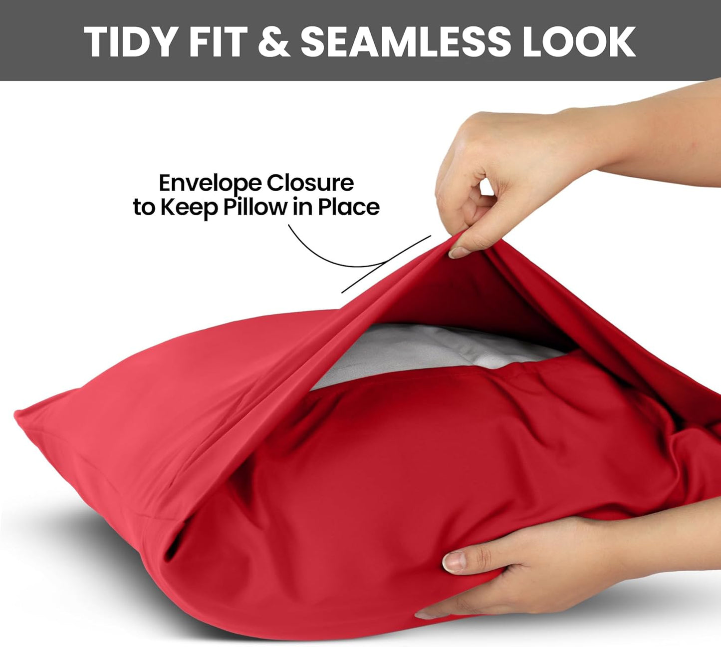 Utopia Bedding Queen Pillow Cases - Soft Brushed Microfiber - 2 Pack, Fade Resistant | 20 x 30 Inches, Red