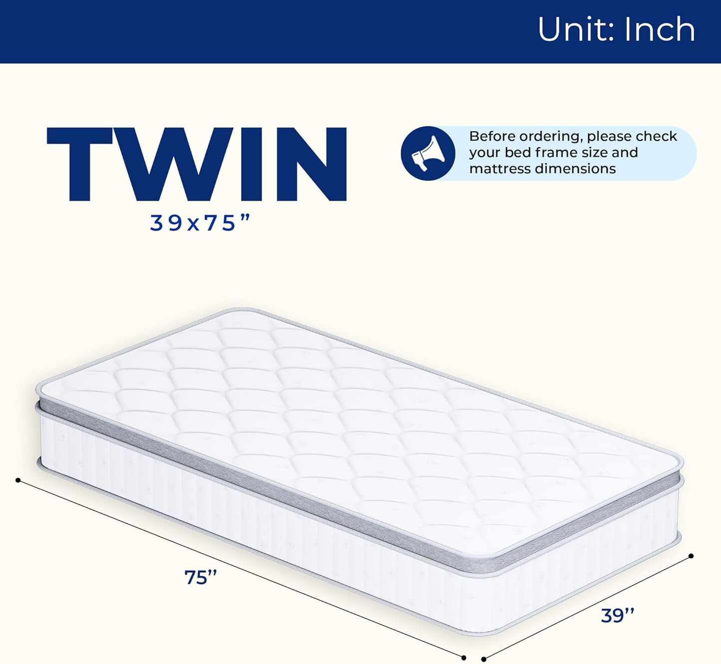 Neo Sleep Twin Size Mattress - 10 Inch Hybrid Comfort with Cooling Gel Memory Foam & Pocket Springs