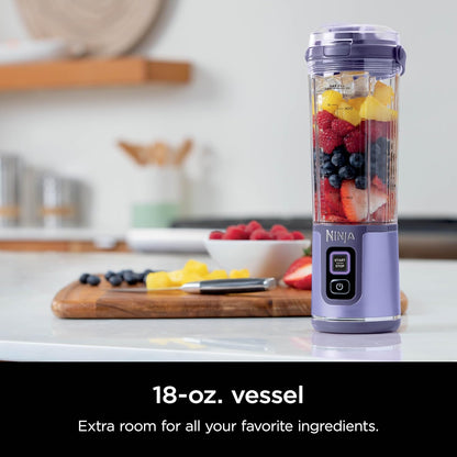 Ninja Blast Portable Blender - Cordless 18oz Personal Blender for Shakes & Smoothies | Galaxy Purple, BPA Free, USB-C Rechargeable