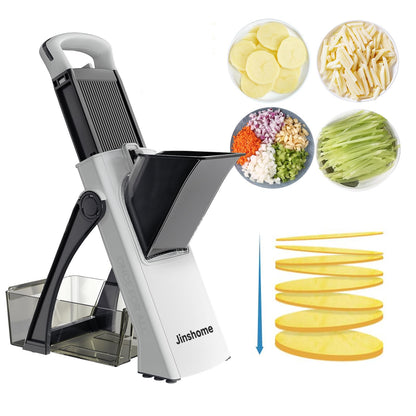 Upgrade Safe Mandoline Slicer Plus, Vegetable Slicer and Food Chopper Adjustable Thickness Potato Slicer French Fries Cutter, Kitchen Chopping Artifact
