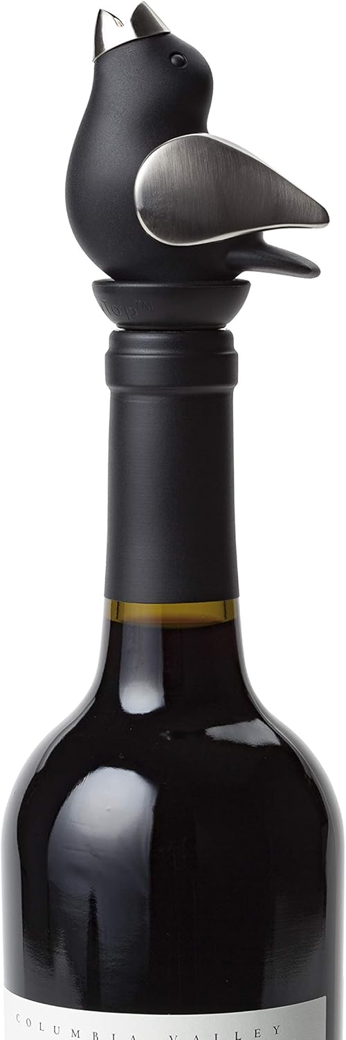 Wine Pourer - Black and Chrome