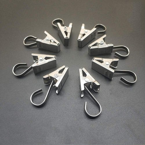 Coideal Curtain Clips Hooks - 100 Pack Stainless Steel Heavy-Duty Holders for Indoor/Outdoor Decor