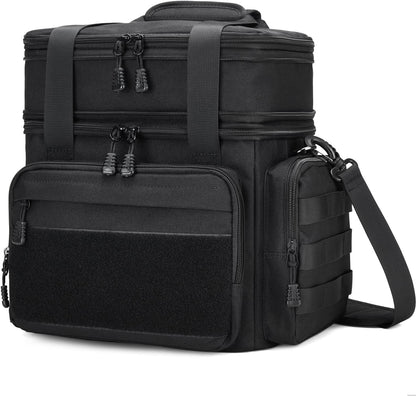 Skiennix Tactical Lunch Box - Insulated, Leakproof Cooler Bag for Work & Travel | Large Black Design