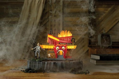 Department 56 Beetlejuice Village - Dante's Inferno Lounge Lit Building | 6.69 Inch, Multicolor Decor