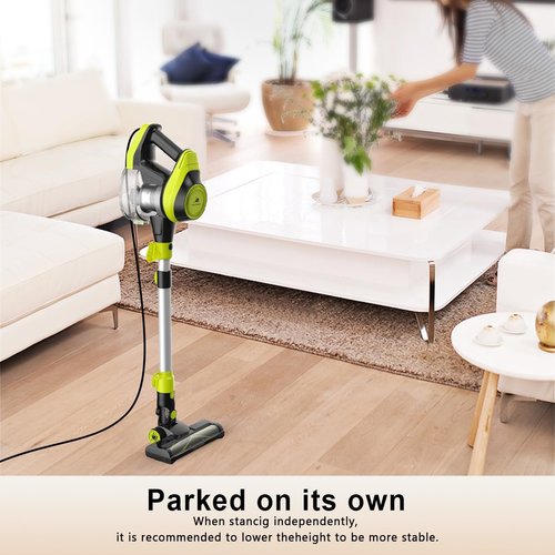 Intercleaner Corded Vacuum Cleaner - 23Ft Reach, Powerful Suction, Adjustable 19''-30'' Tube | Ideal for Hard Floors & Carpets