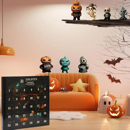 31 Nights of Fright Halloween Countdown Box - Advent Calendar with Mini Horror Figurines | 2025 Edition