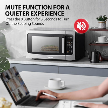 TOSHIBA Countertop Microwave Oven - Inverter Technology & Smart Sensor | 1.6 Cu.ft, Stainless Steel