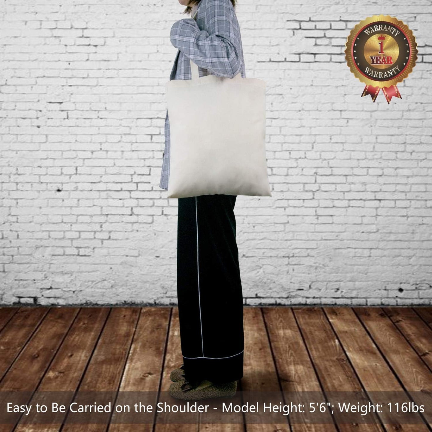 TOPDesign Custom Cotton Tote Bags - 240-Pack Personalized Cloth Bags for DIY & Promotions