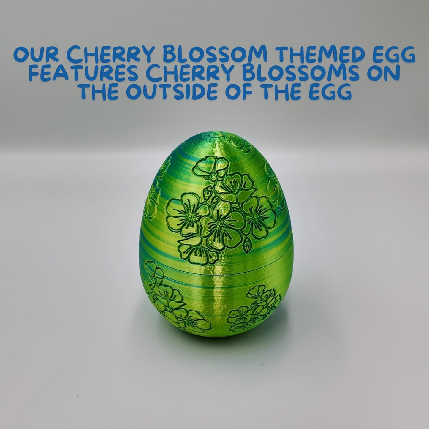 Skiennix Surprise Cherry Blossom Dragon Egg - 14" Articulating Joints for Stress Relief | Blue/Yellow