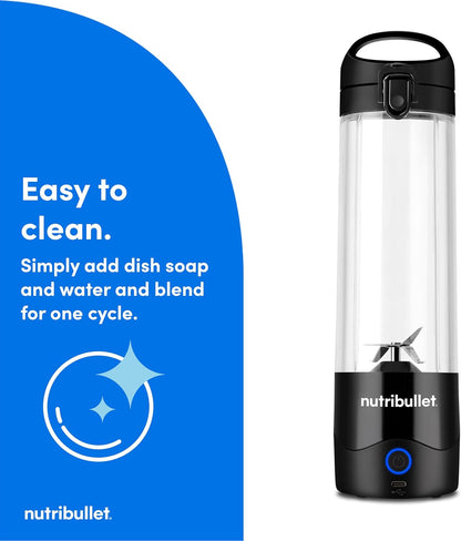 Nutribullet Portable Blender - Cordless 20oz Personal Blender | USB-C Rechargeable, Black