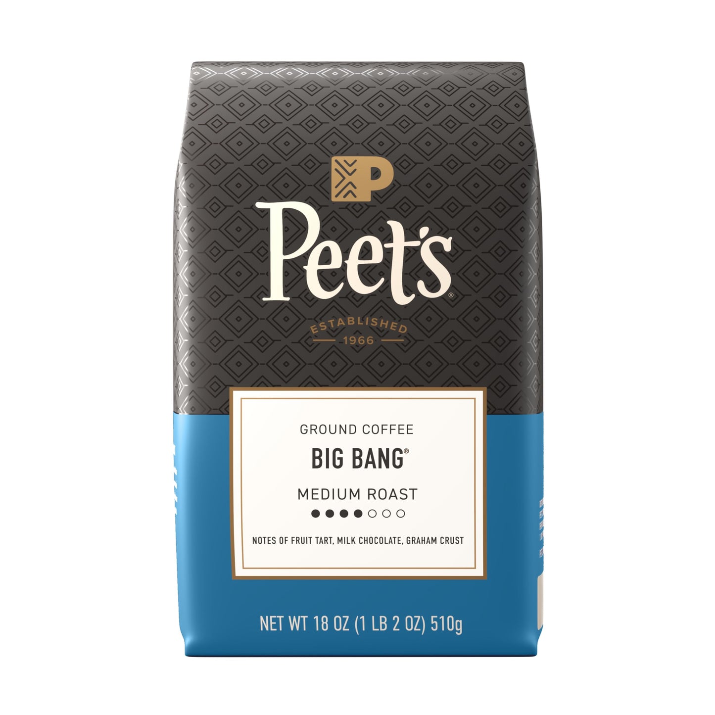 Peet's Coffee, Medium Roast Ground Coffee, 100% Arabica Coffee - Big Bang 18 Ounce Bag
