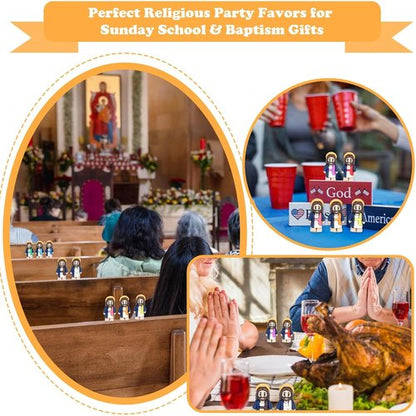 Little Jesus Figures by [Brand Name] - 70 Miniature Jesus Figurines for Easter Hide and Seek Party Favors