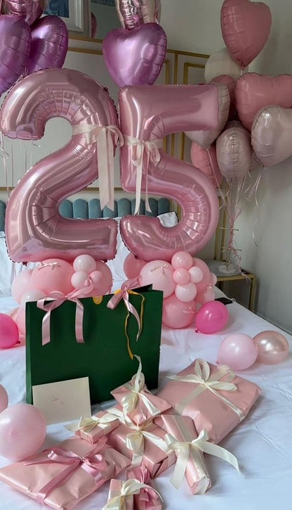 Balloons 15 | 40-Inch Pastel Pink Foil Number Balloons for 15th Birthday & Wedding Celebrations
