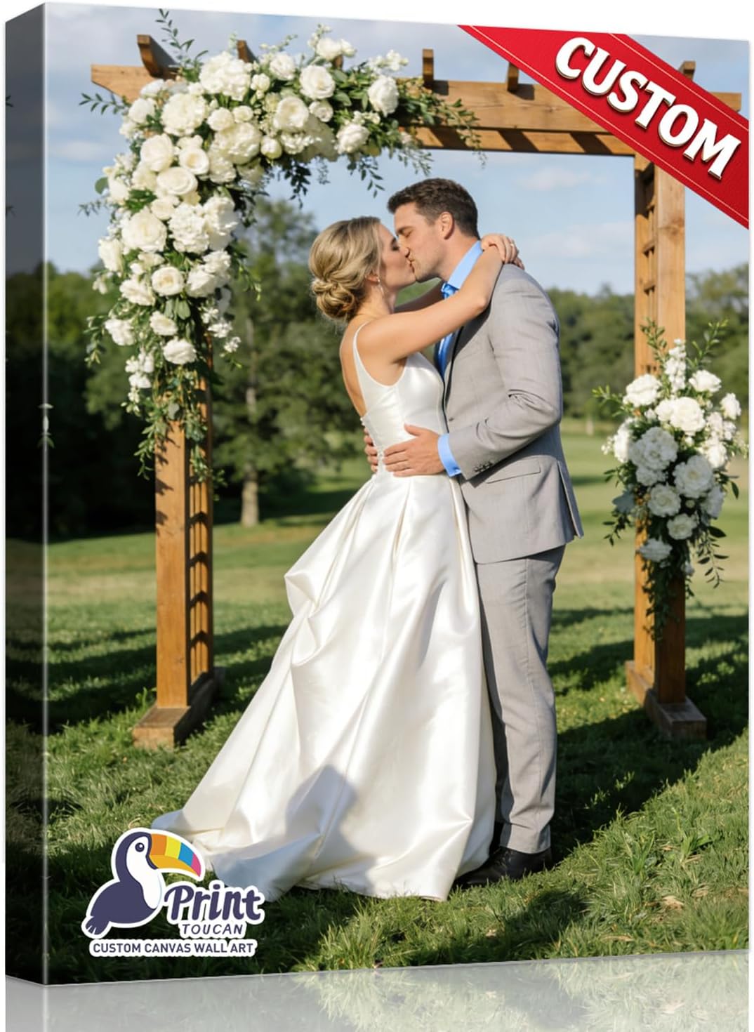 PrintToucan Canvas Prints - Custom Personalized Photo Wall Art | 12x16 IN, 1.5" Thick Frame, Ready to Hang for Living Room Decor & Wedding Gifts