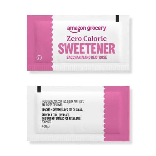 Amazon Brand - Happy Belly Zero Calorie Pink Saccharin Sweetener, 1000 Count (Previously Sugarly Sweet)