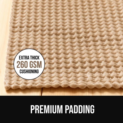 GORILLA GRIP Premium Dual-Sided Rug Gripper Pad - Extra Thick, Slip-Resistant Protection for Hardwood Floors | 2x3 Beige
