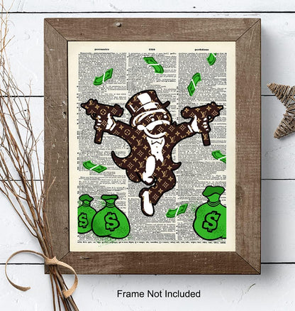 Urban Street Art | Fashion Graffiti Wall Art Print - Upcycled Dictionary Poster for Home Decor - 8x10 Unframed