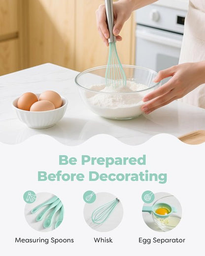 Kootek Cake Decorating Kit - 158PCs Baking Supplies with Turntable, 64 Icing Tips & More