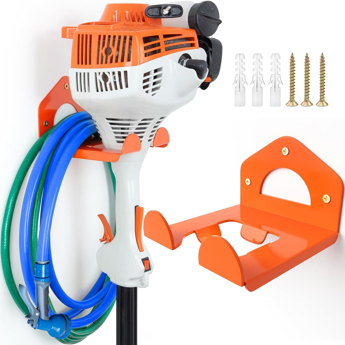 Reliahom Garage Organization - Heavy Duty Weed Eater Hanger | Garden Tool Organizer for Wall & Shed