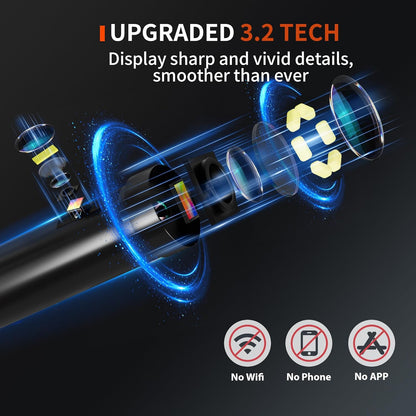 NIDAGE Dual Lens Borescope Inspection Camera - 1920P HD Endoscope with 4.3" IPS Screen & 11.5FT Cable | IP67 Waterproof