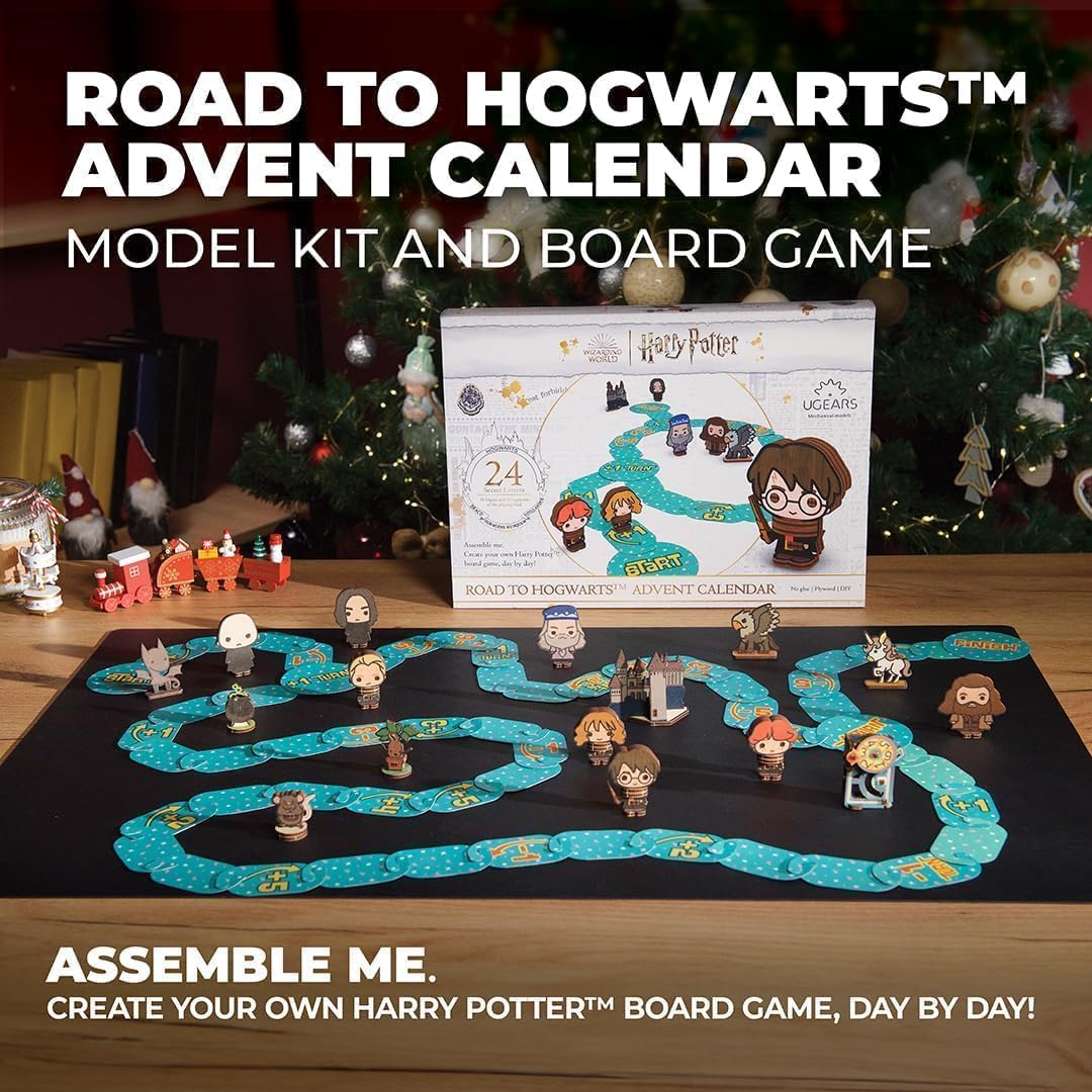 UGEARS Harry Potter Advent Calendar 2025 - 3D Wooden Puzzles with 16 Figurines & 24 Secret Envelopes