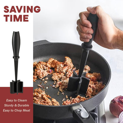 Skiennix Meat Chopper - Versatile Meat Tenderizer Tool for Effortless Cooking | Black Finish