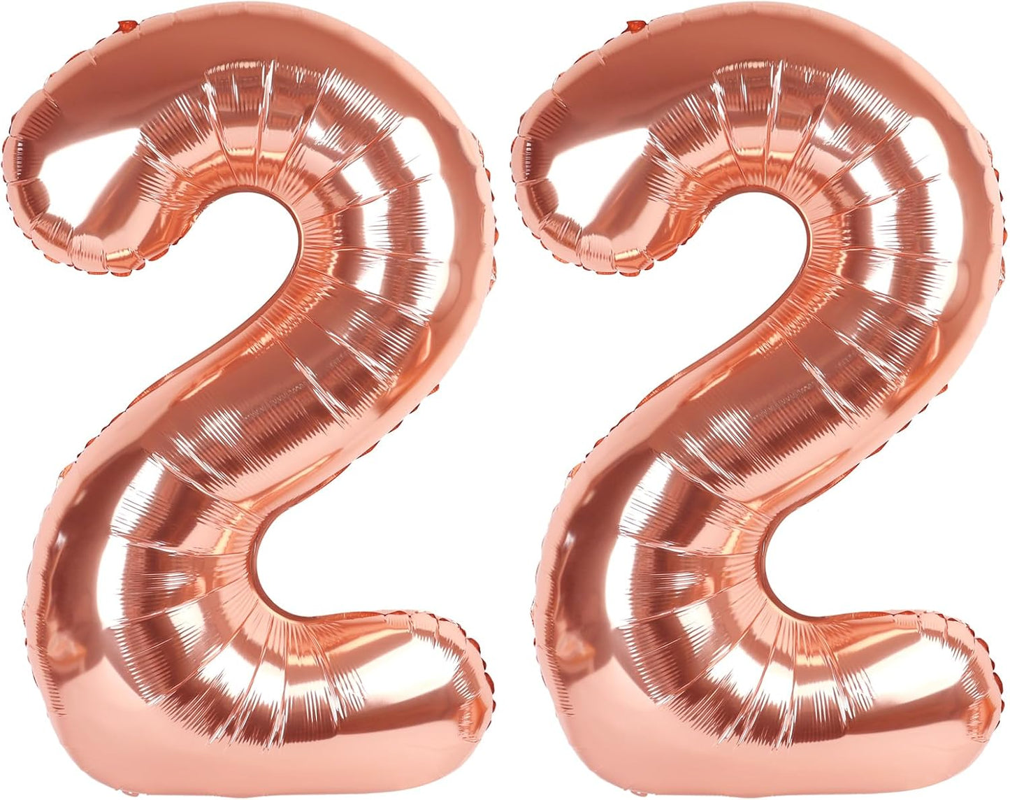 Regine Switzerland 40-Inch Rose Gold Number Balloons - Perfect Birthday Party Decorations & Anniversaries